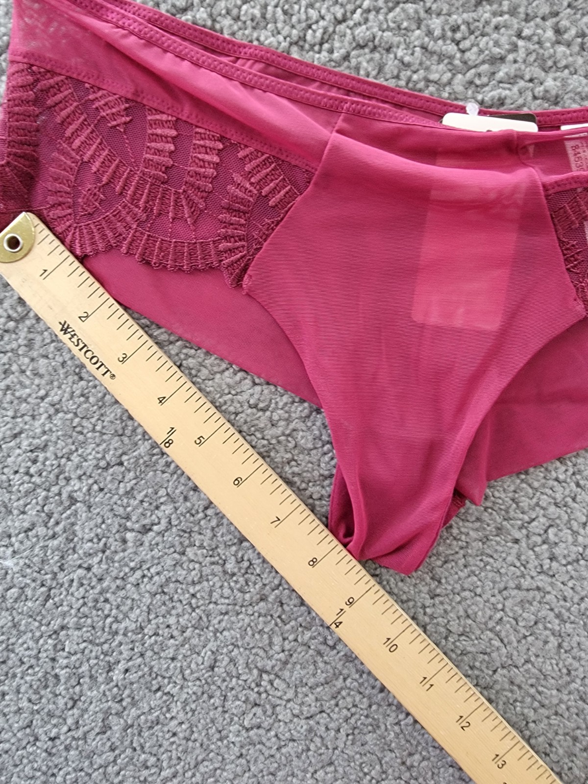 Wacoal After Dark Embroidered Tanga Underwear Women’s 6-M Red Pull On