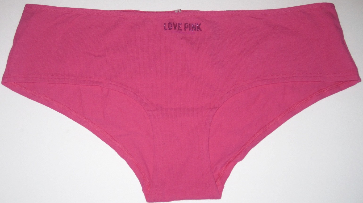 NWT VICTORIA’S SECRET PINK LARGE GLITTER BLING FRONT LOGO RARE HIPSTER PANTIES