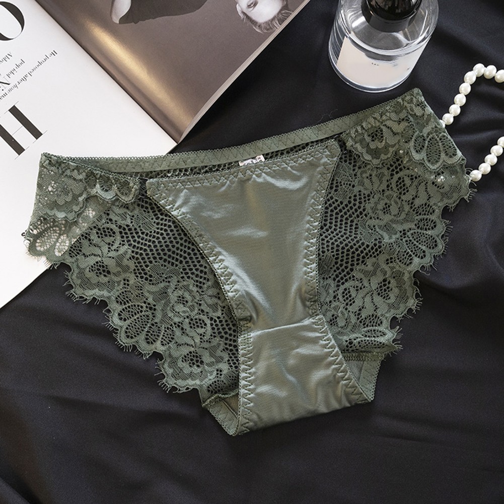 Charming Women’s Lace Satin Triangle Underwear Stylish and Comfortable