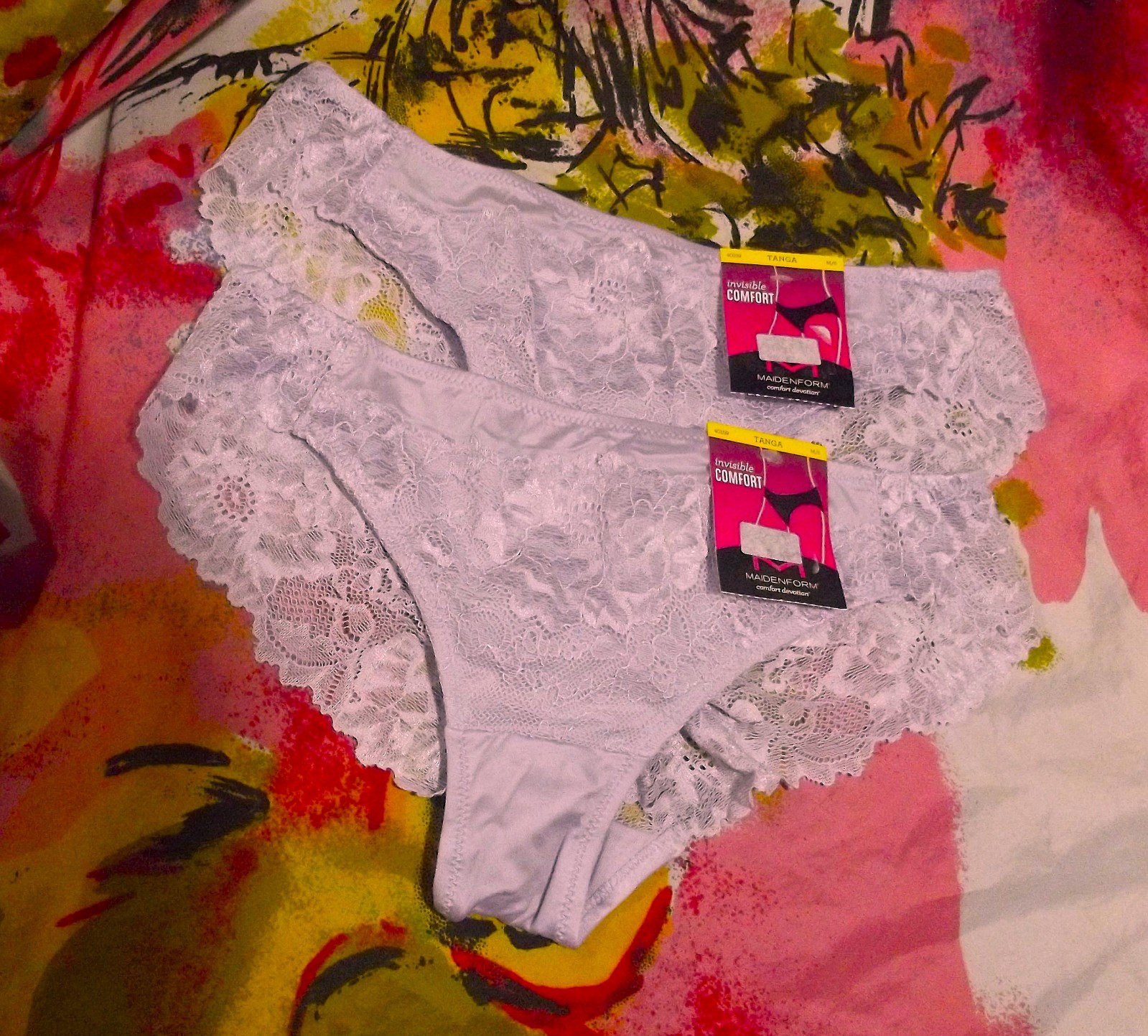 2 NEW MAIDENFORM COMFORT DEVOTION 40159 JXL INVISIBLE COMFORT TANGA PANTIES M/6