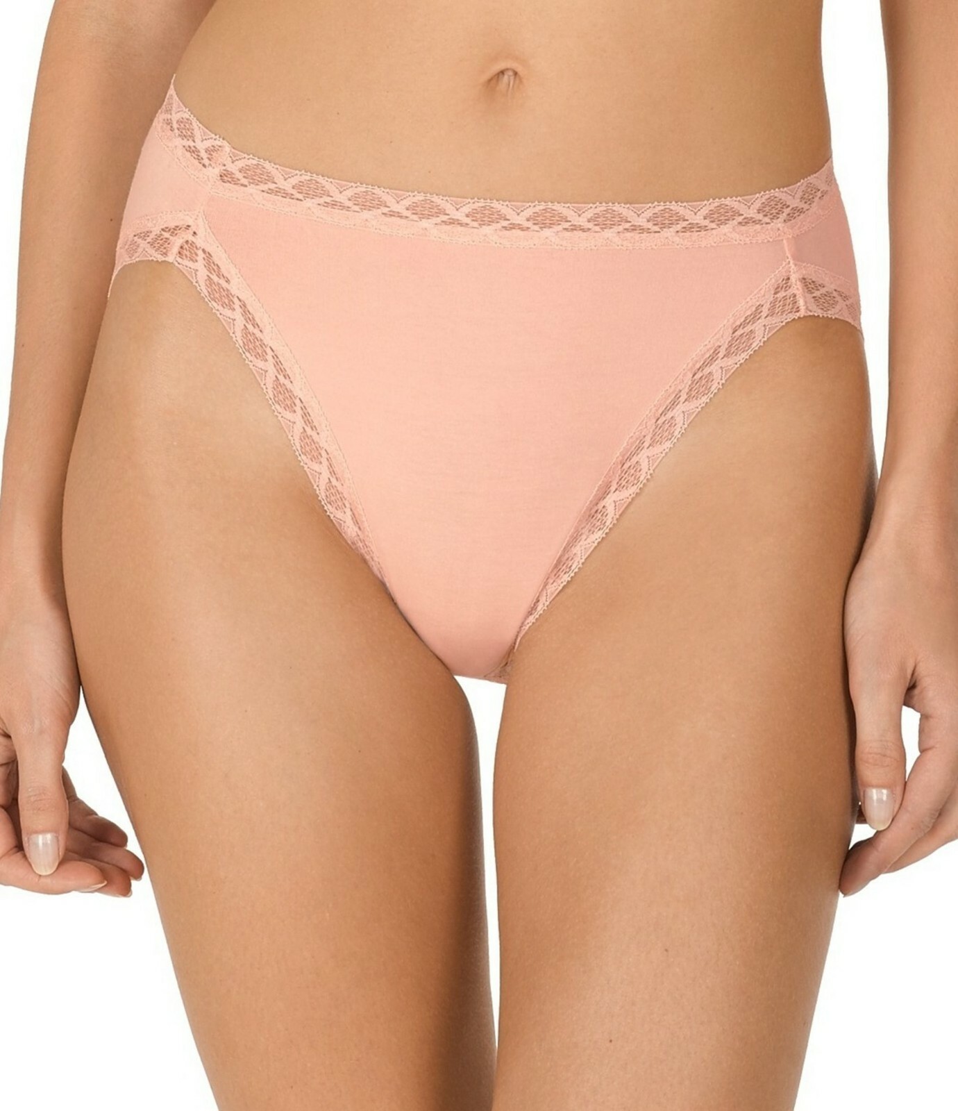 Natori BLISS Sherbert Pink Stretch Cotton French Cut Brief Panty – S