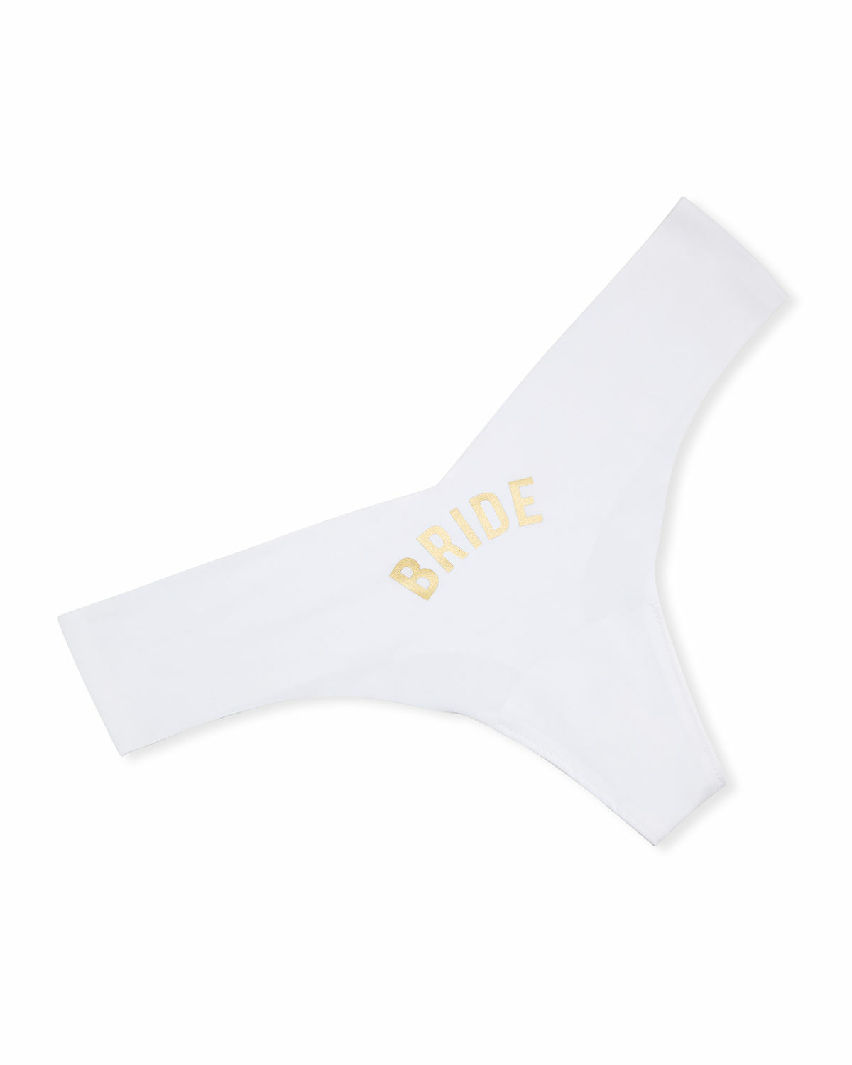 NEW Commando Bride Classic Mircofiber Thong in White/Gold [SZ M/L ] #K670
