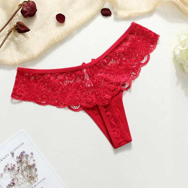 Sexy Womens Lace G-String Panties – Low Rise T-Back Lingerie Underwear S–XL