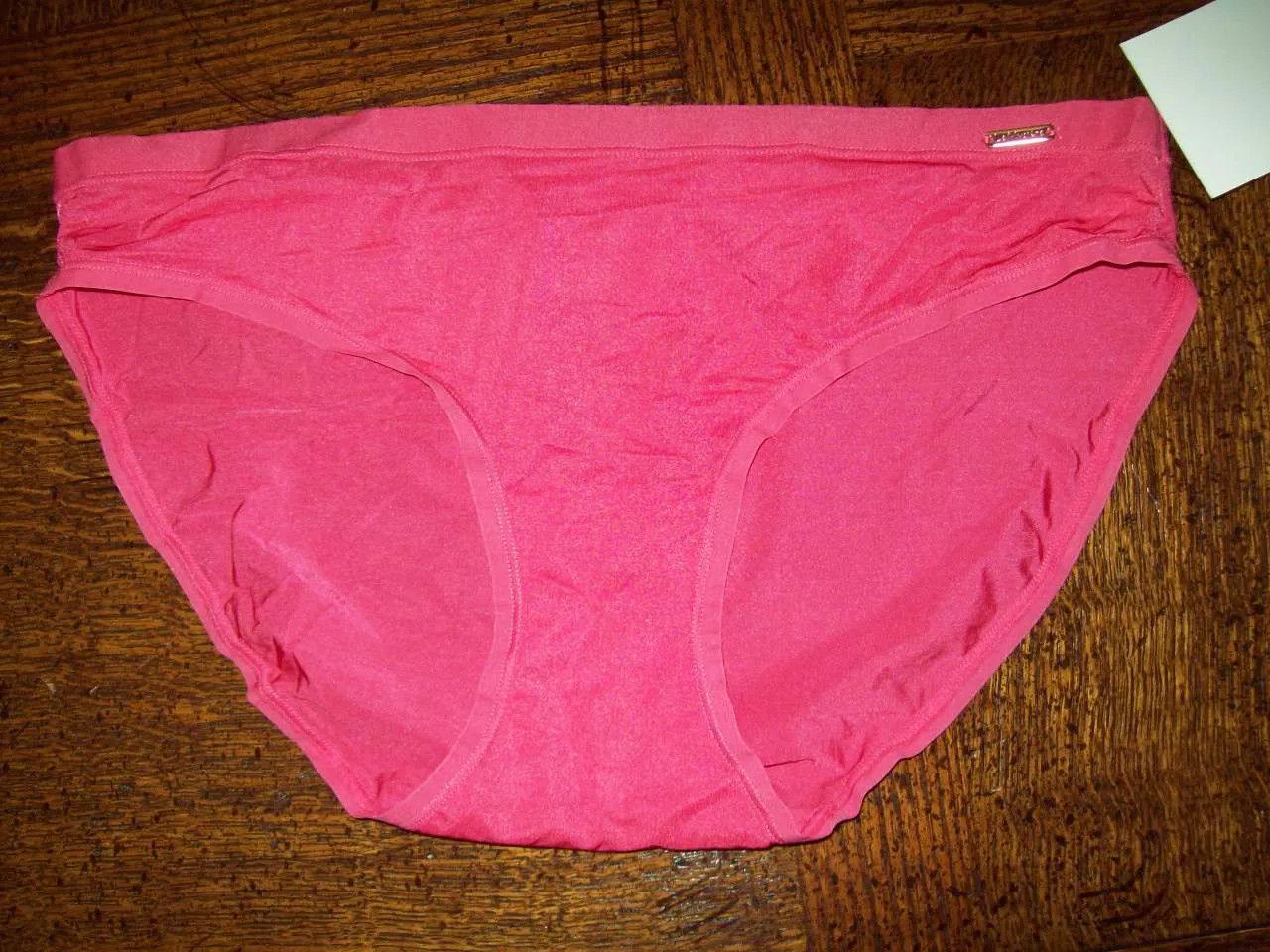 NWT LE MYSTERE INFINITE COMFORT BIKINI PANTIES NYLON SPANDEX 2238 RASPBERRY L/XL