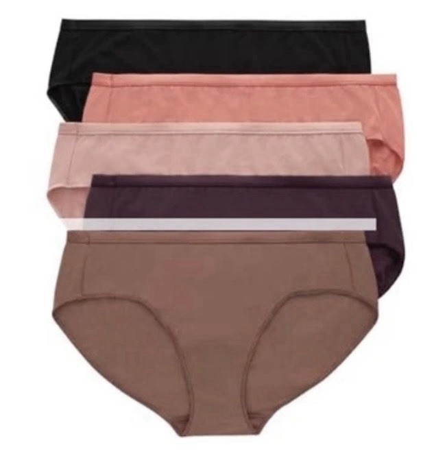 Hanes Hipster Underwear Breathable Mesh Panties Women 5-Pack Size 12 / 4x NEW