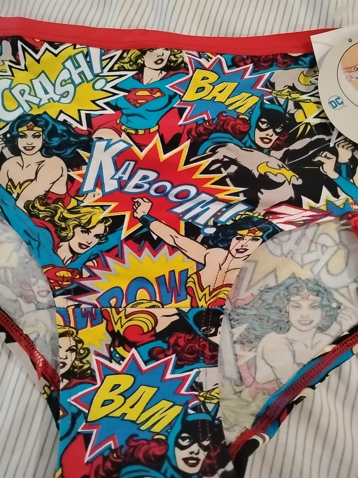 Wonder Woman Comic Pantie Removable Garter Medium Girl Power Fan Wham Bam Crash