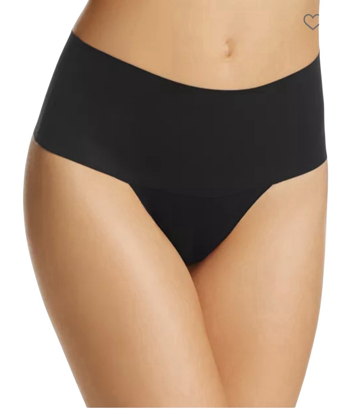 SPANX Super Smooth Undie-Tectable Thong Black Womens NWOT