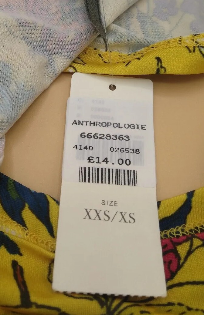 Anthropologie – Yellow/Floral – Boy Shorts/Briefs – Size: XXS/XS