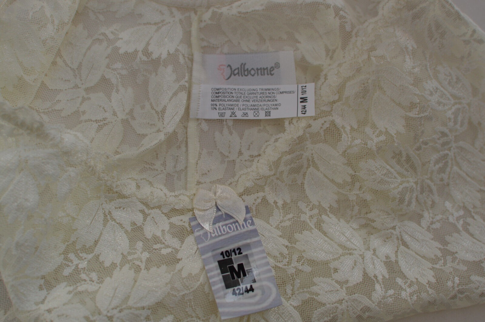 Ladies Valbonne Lace Shorts Briefs French Knickers White / Cream Size Small