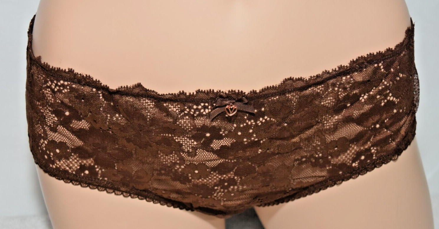 Victoria’s Secret NWT Lace Hiphugger Panty Brown Floral Body by Victoria XL