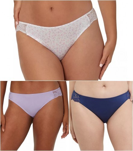 New 3 Pairs Maidenform Comfort Devotion Lace Back Tanga Panties 40159 Sz S 5 NWT