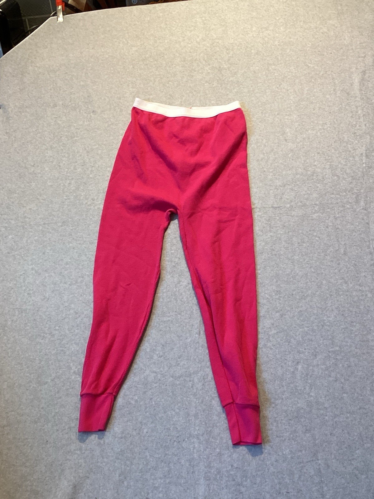 VGT Women’s Neon Pink Waffle Knit Thermal Long Underwear XL