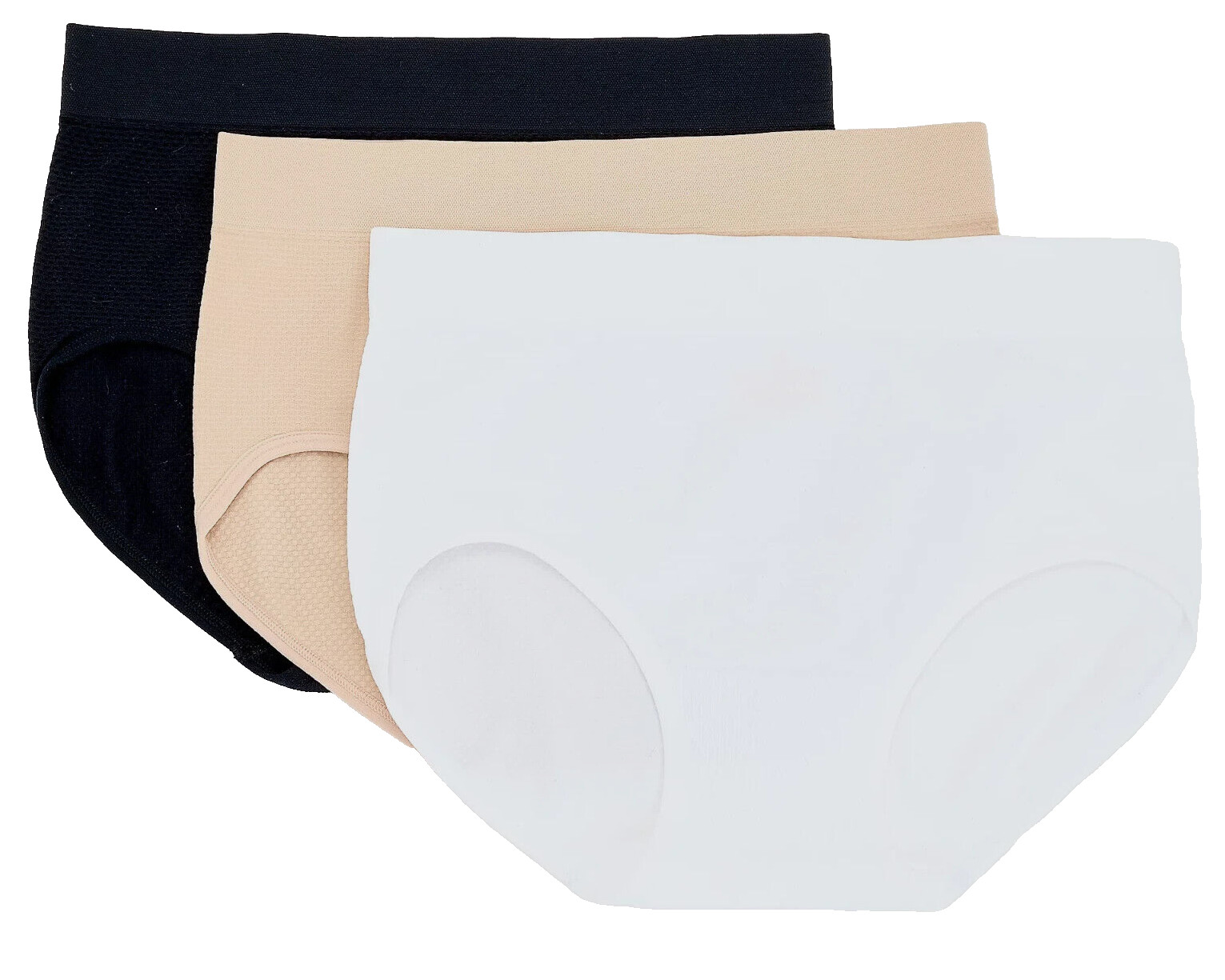 Breezies~Set 3~Air Effects Breathable Briefs~Small~Sunbeige~A606705 11470