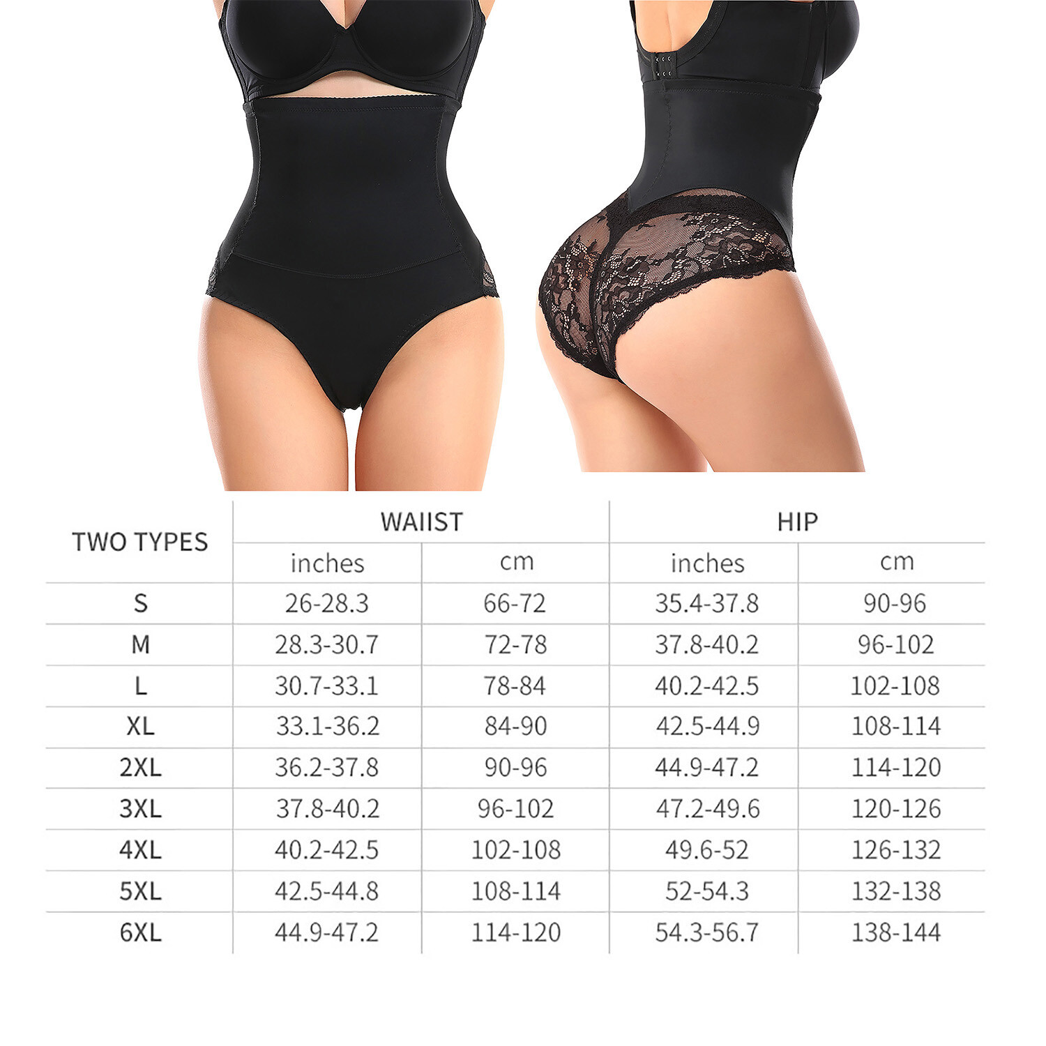 High Waist Shapewear Slimming Tummy Control Sexy Firm Panties Plus Size Women