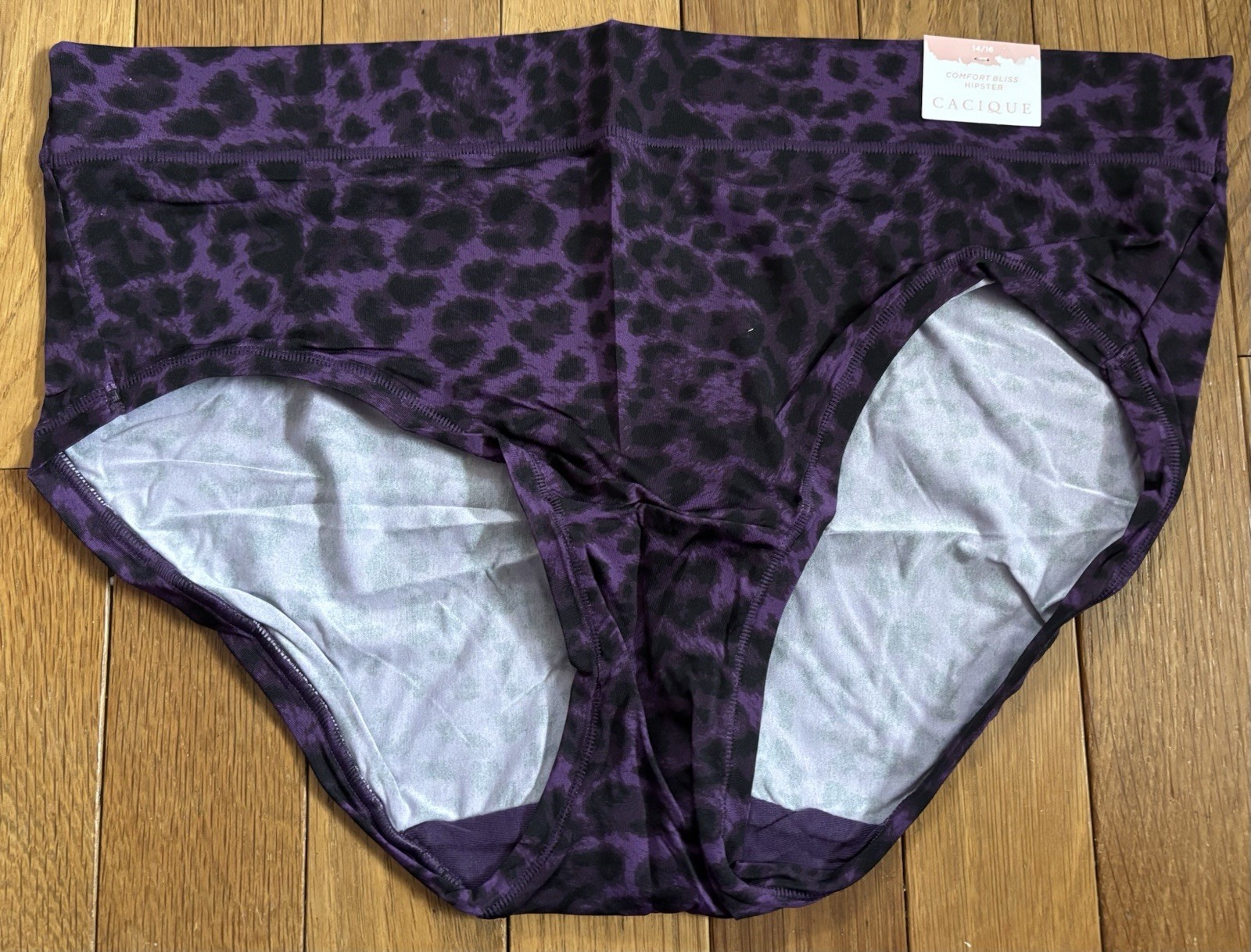 Plus Size 14/16 Lane Bryant Cacique Comfort Bliss Hipster Panty Leopard Animal