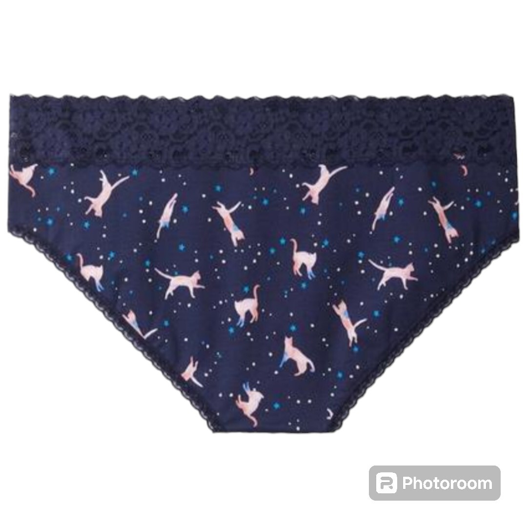 4X 26W Torrid Blue Hipster Panty Galaxy Cat Space Lace Lingerie Stars Cotton Str