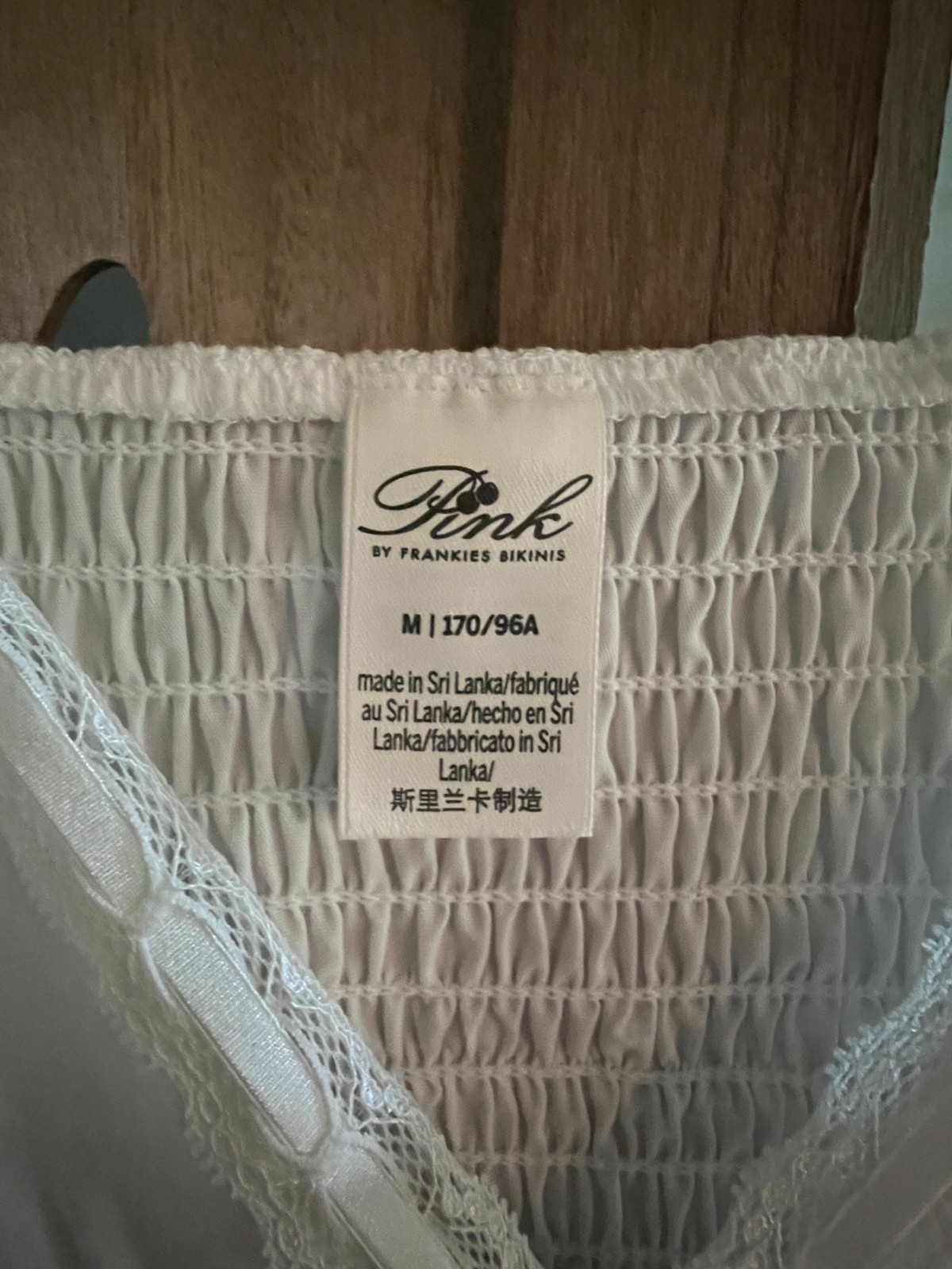 Victoria’s Secret PINK x Frankies Bikinis White Cotton Slip Dress Size M Victori
