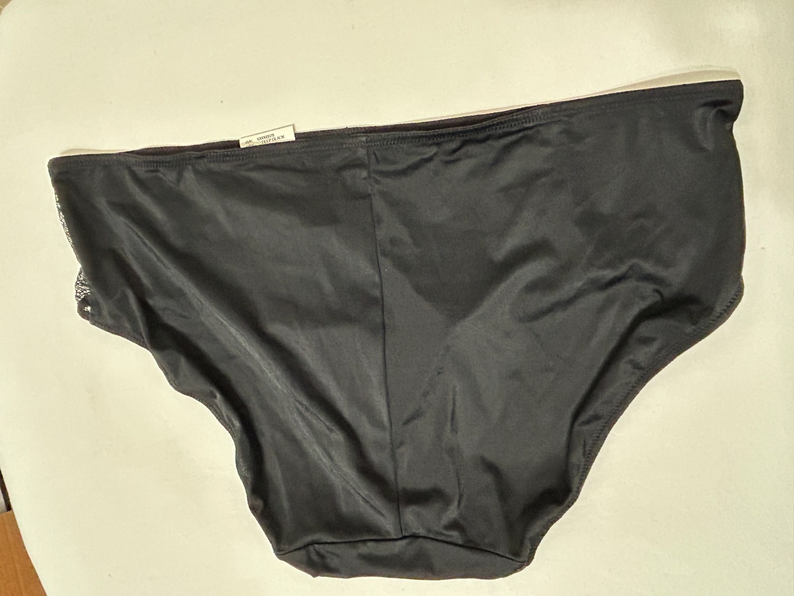 INC Underwear 2X Full Brief Sheer Lace Detail Panty Black International Concept