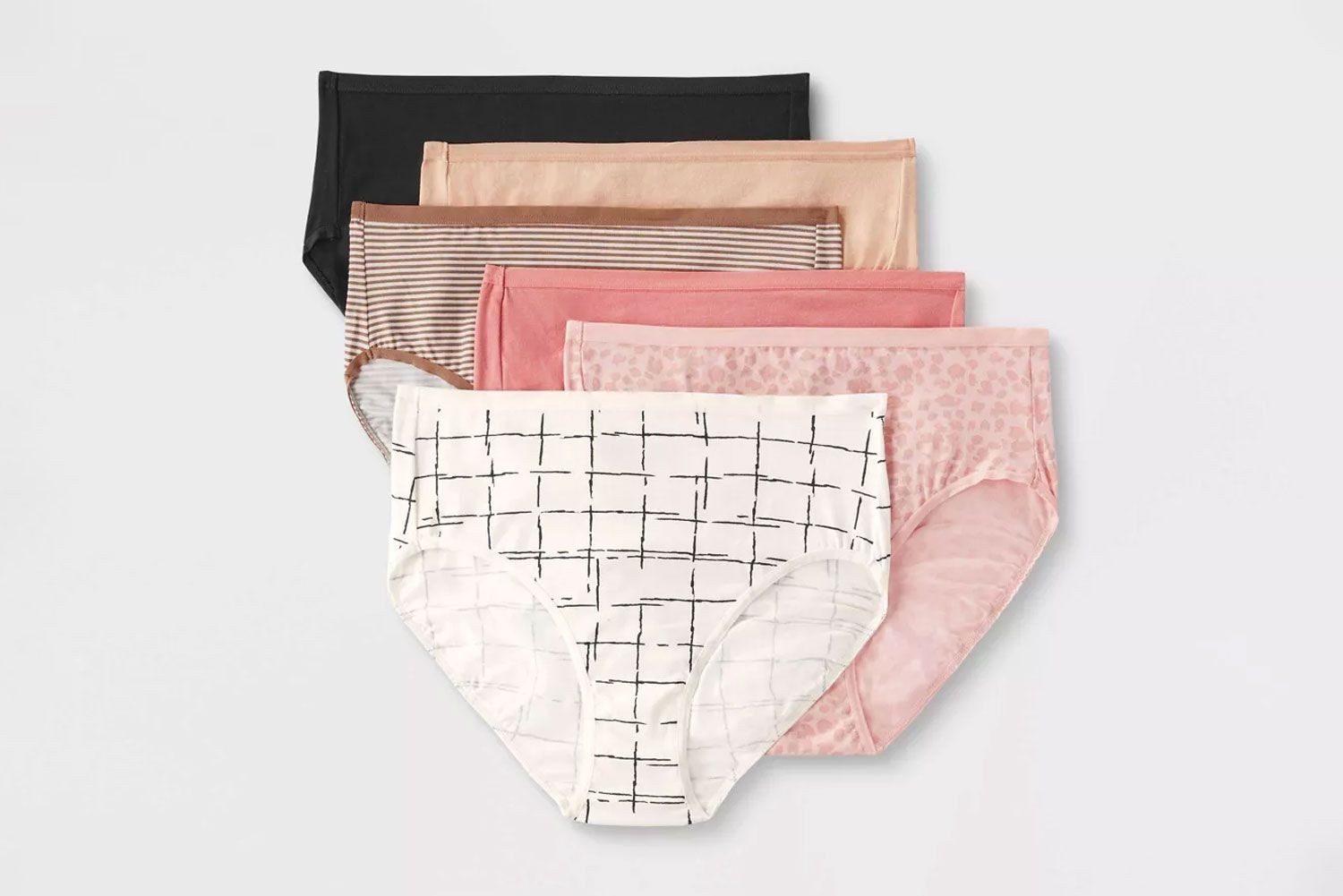 Auden 6-Pack Cotton Blend Briefs Panties Multi Color, XXL (17)