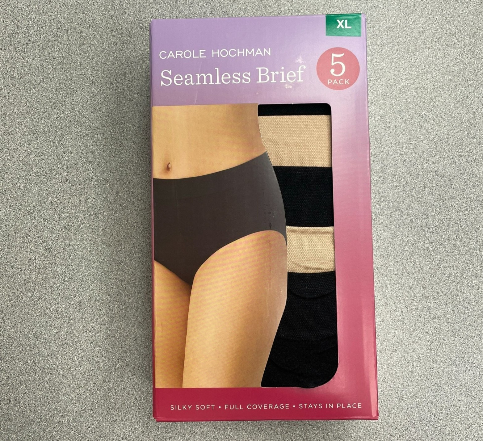 NWT Carole Hochman Women’s XL Seamless Brief 5-Pack Silky Soft J1873