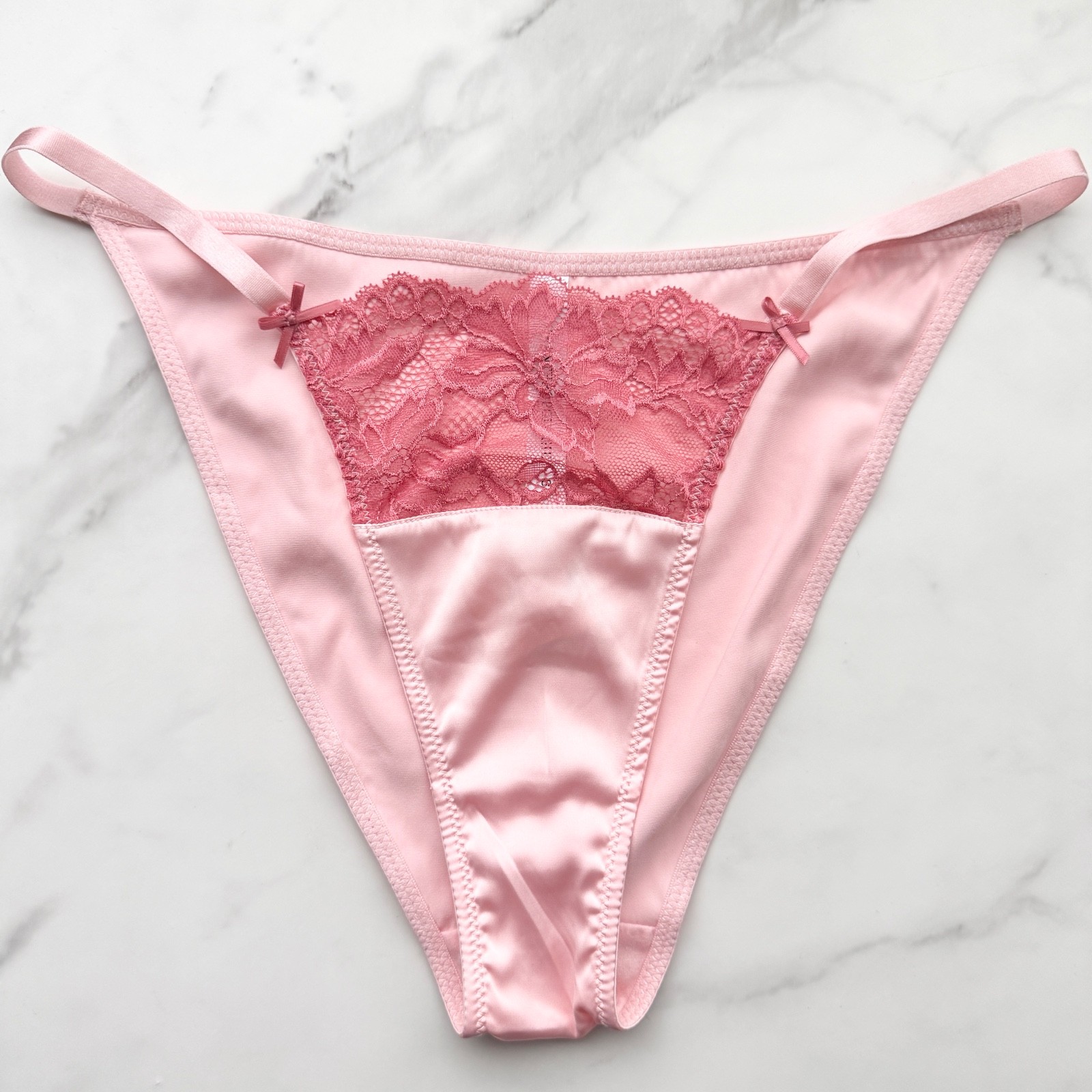 Anthropologie By Anthropologie Lace-Trim Bikini Panty Rose/Tyrie Size S