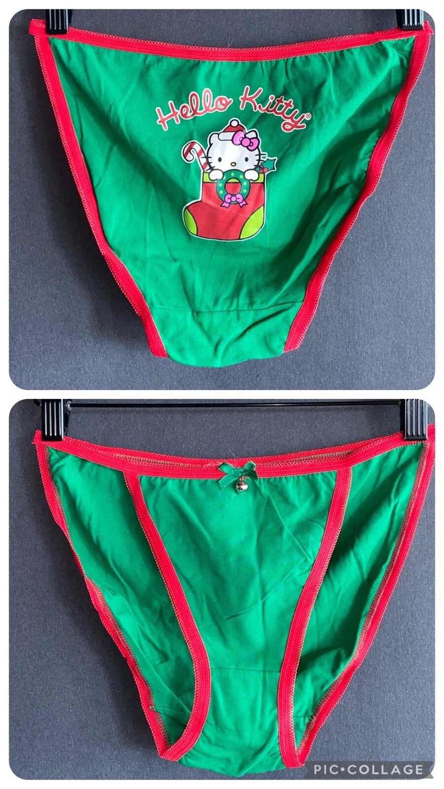 Hello Kitty Sanrio Y2K Vintage 7 L Cotton Brief String Bikini Panty Underwear
