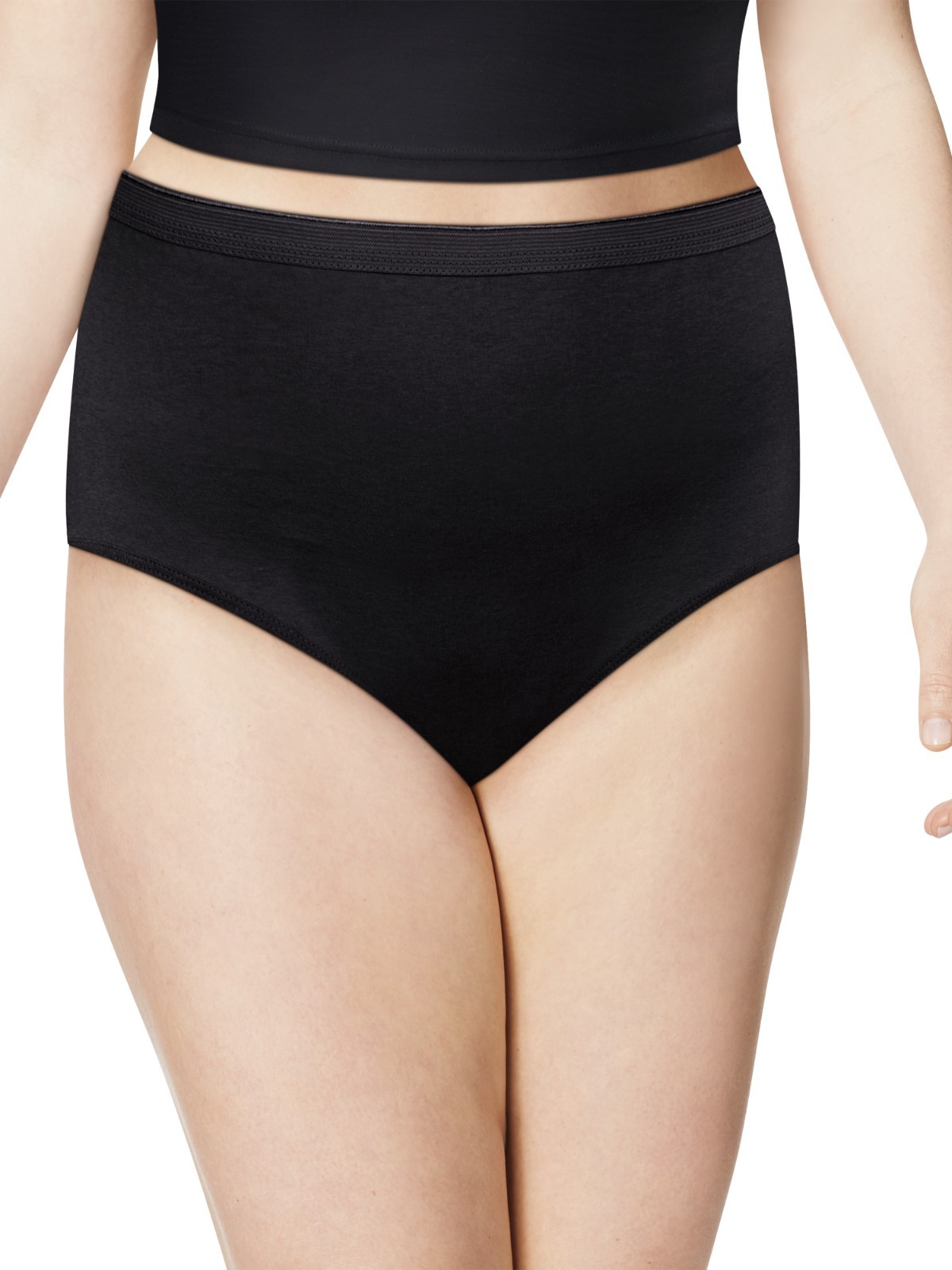 Hanes Women’s Breathable Cotton Tagless Waisted Briefs 6 Pack Size 12/4X Plus