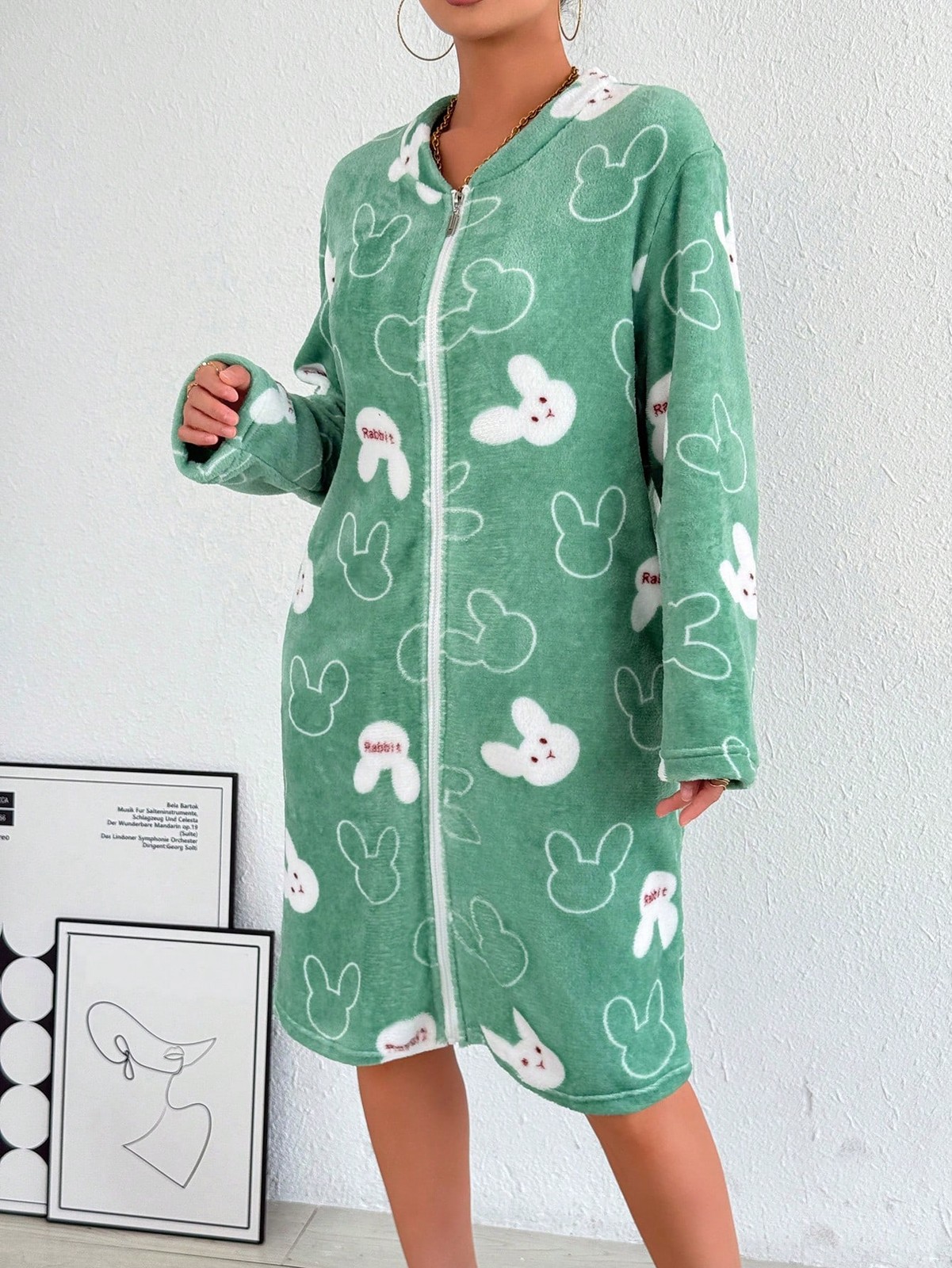 Ladies Comfortable Long Sleeve Flannel Robe With Pockets Ideal For Cheap24