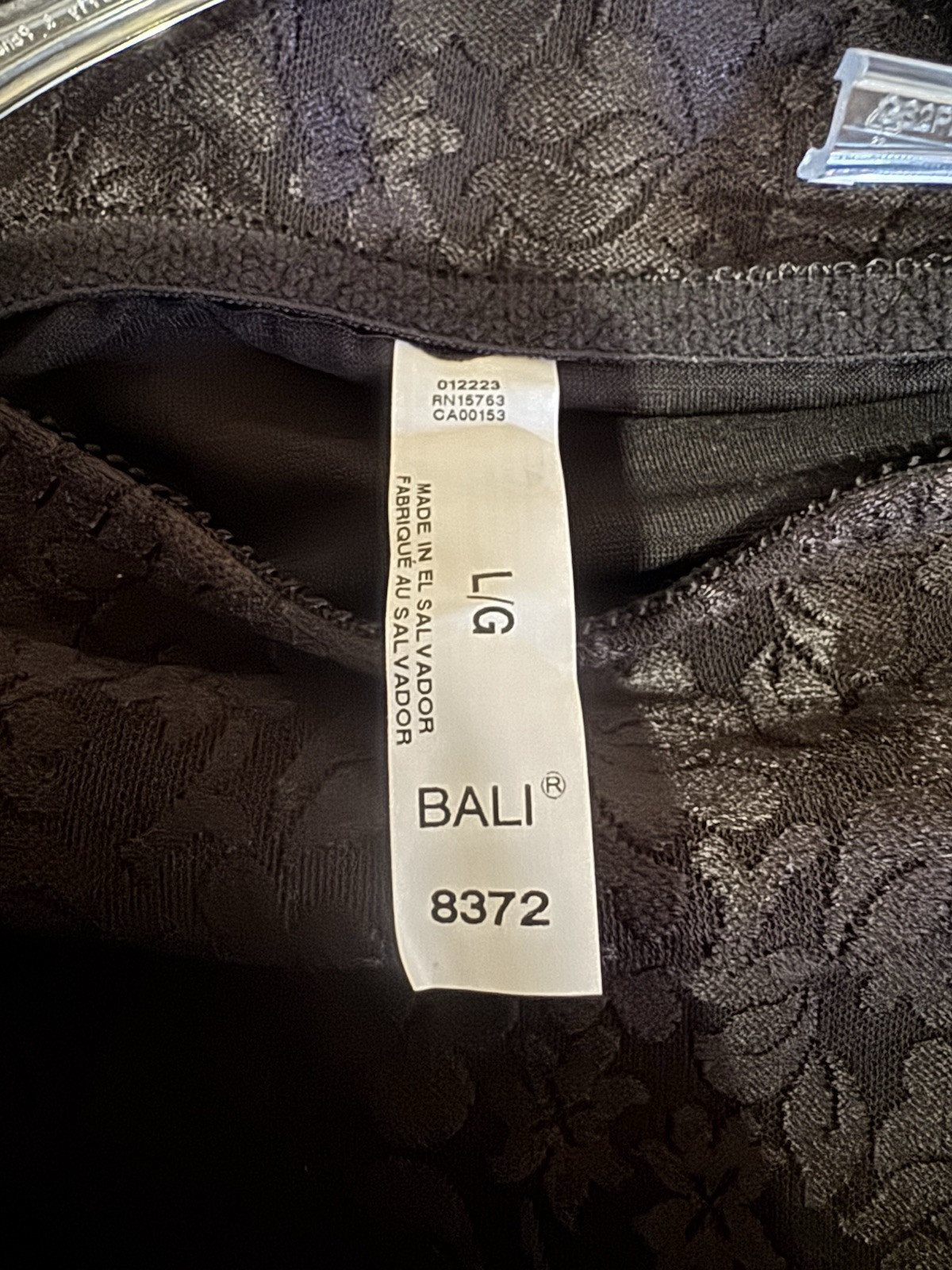 Bali women’s X372 Black Tummy Solutions Underwear Size Large Panties