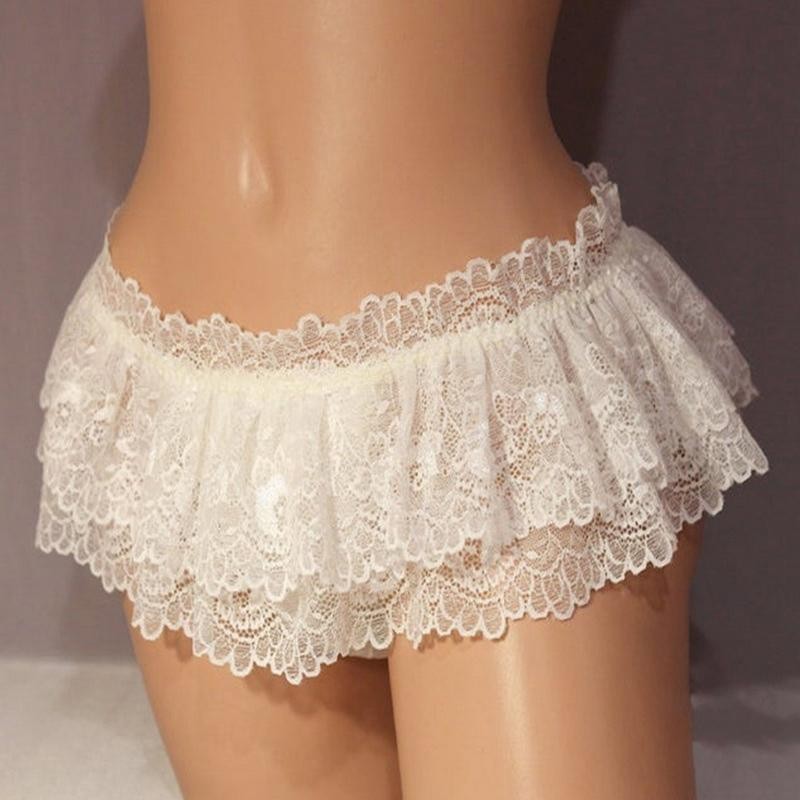 Women Lace Mini Skirt Micro High Waist Short Lingerie Underwear Panties Skirt