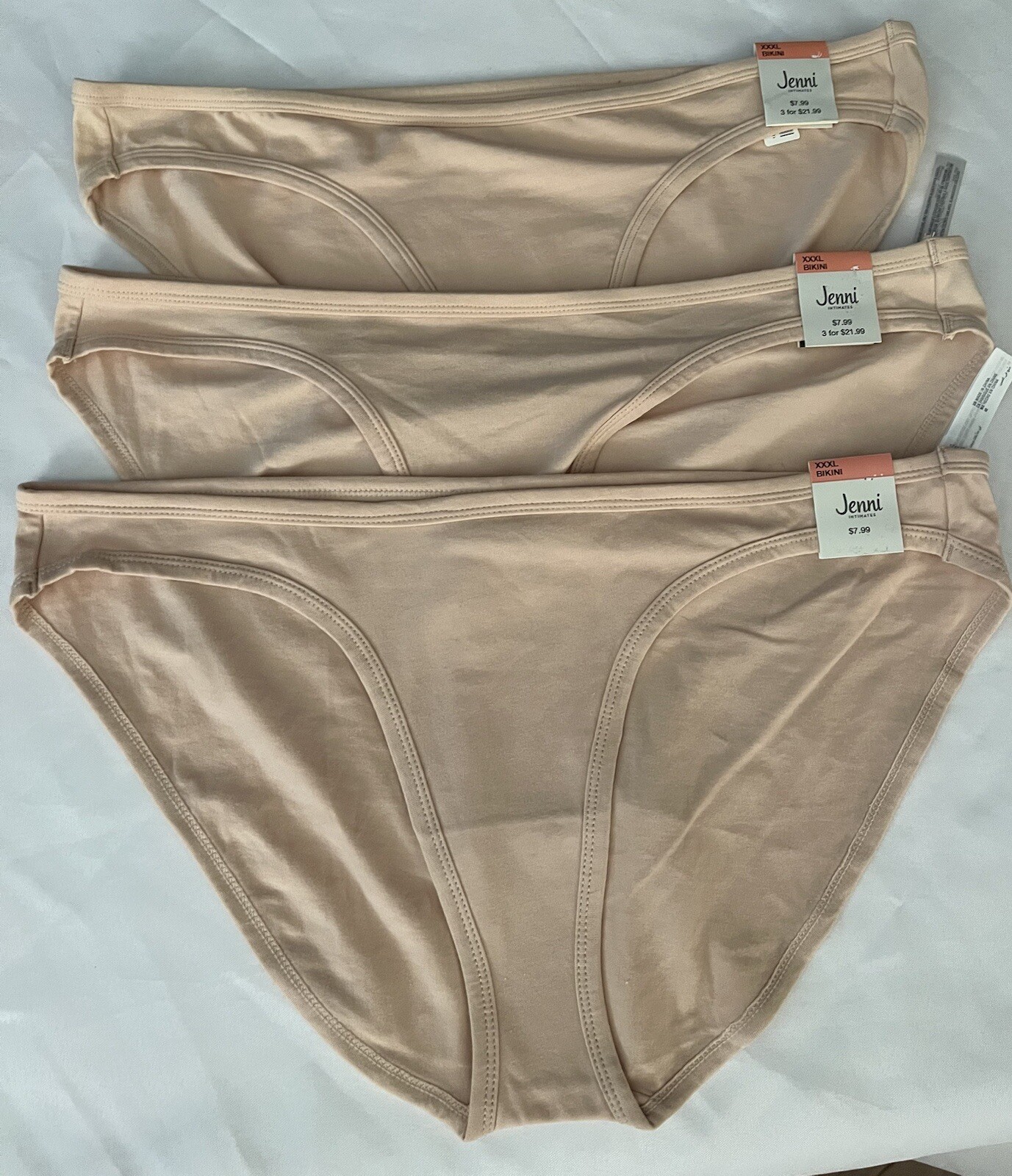 Jenni Women’s Bikini Underwear, 3 Pair Included, Chai, XXX-Large