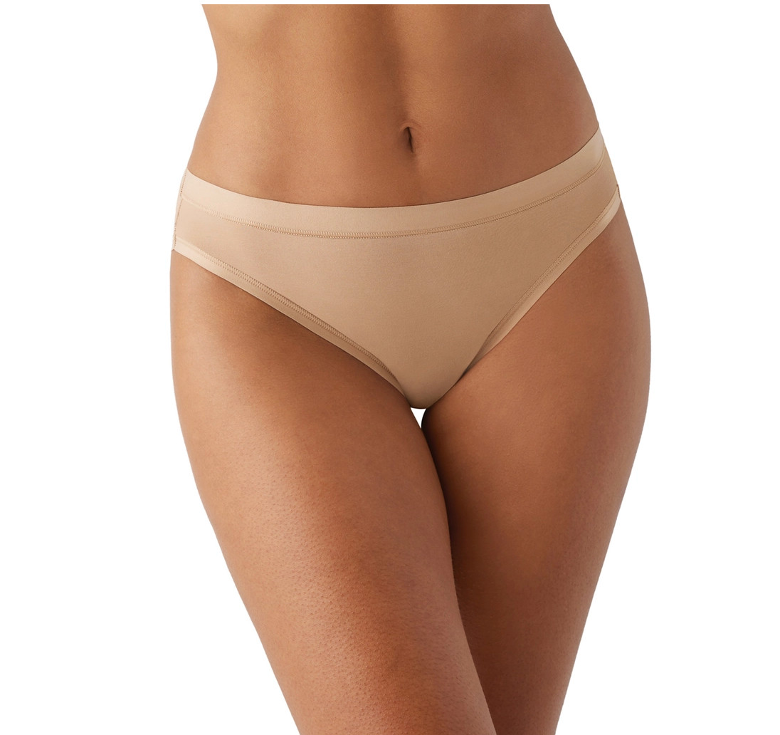 Wacoal LARGE (Size 7) Understated Cotton Bikini Panty NWOT 870362 Sand