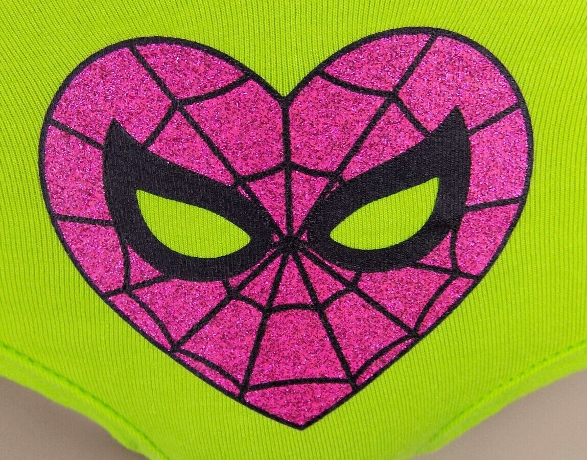 Spider Man Panties Women’s XS Green Glitter Logo Cotton Underwear New ST130
