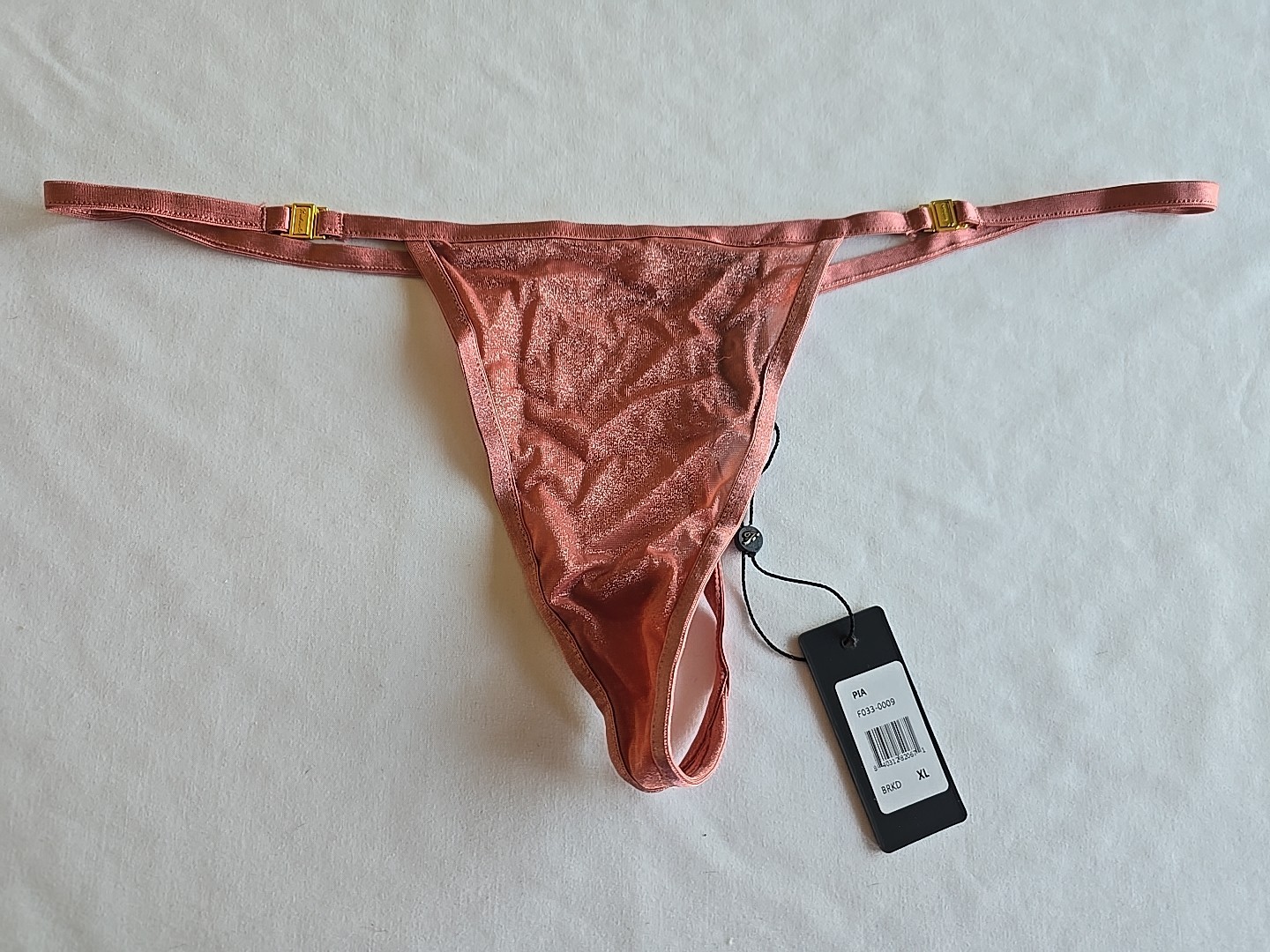 Fredericks Of Hollywood Pia G String Brick Dust XL NWT