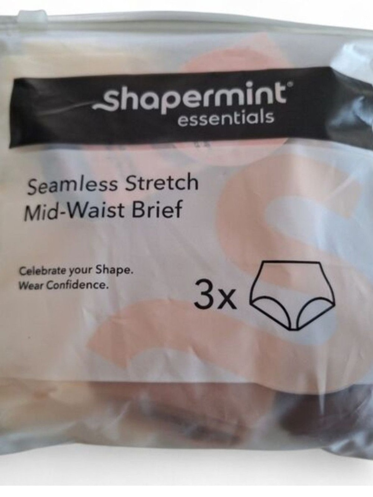 Shapermint Essentials Seamless Stretch Mid-Waist Briefs Sz 16-24 (1-pack=3-pair)