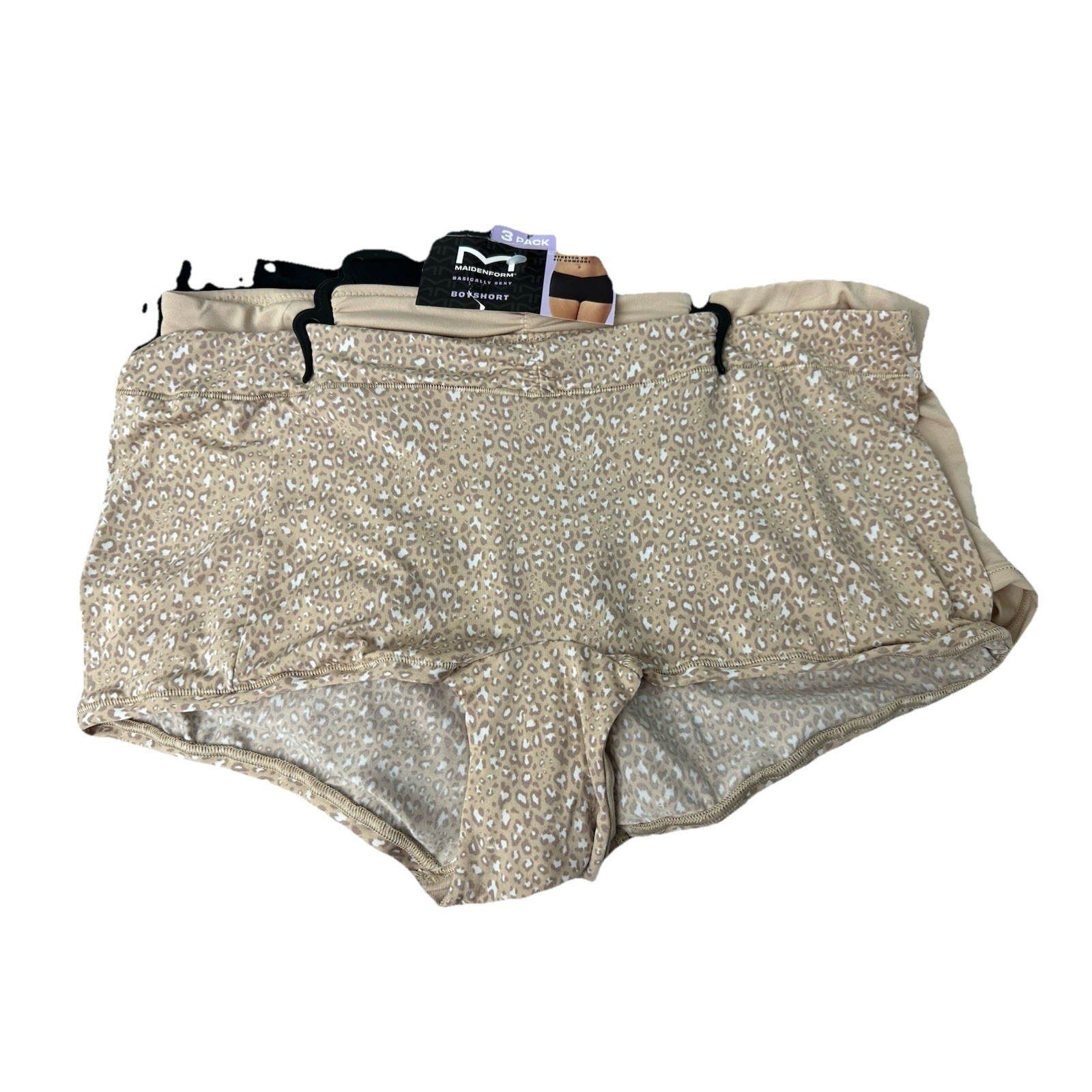 Maidenform Everyday Luxe Stretch Micro,no Pinch Waistband Boyshort, 3-Pack SZ L