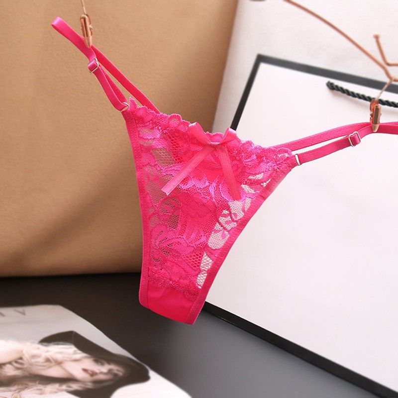 7 Pack Lot Sexy Womens Lace Panties Underwear Thongs G-String Transparent Briefs