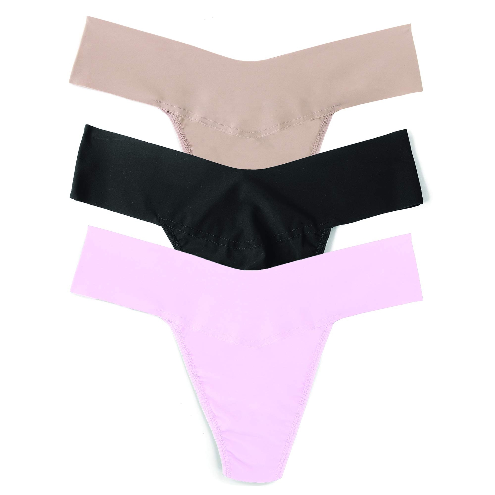 hanky panky 292104 Breathe Natural Rise Thong Value 3 Pack, Size Small