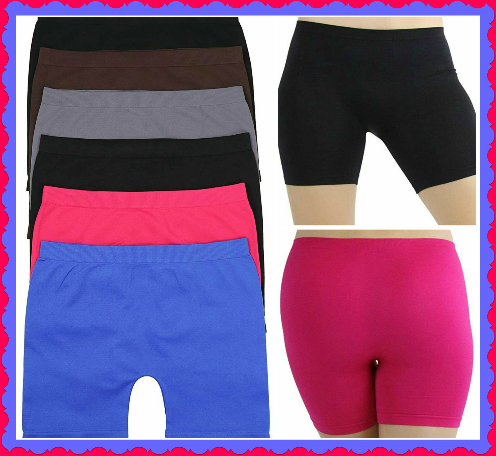 S M L Black Blue Gray Brown Pink Slimming Seamless Shaper BoyShorts Women Pantie