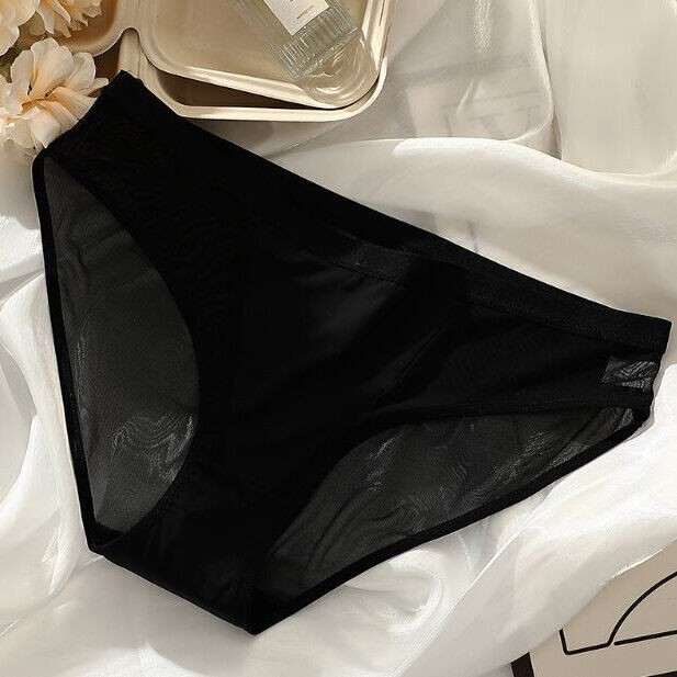 3packs Lot Sexy Womens See Through Panties Briefs Sheer Mesh French Underwear