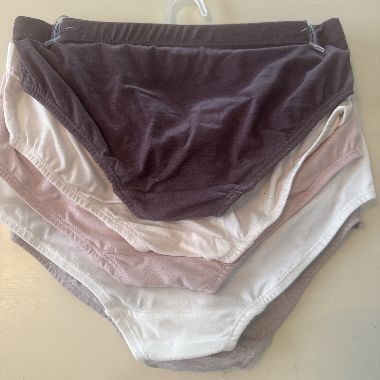 Born ~ Womens Cotton Hipsters Underwear Panties 5 pack Organic Cotton ~ Medium