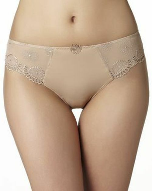 NWT SIMONE PERELE 115720 “Romance” Lace Bikini Panty, Beige, XS (1), France
