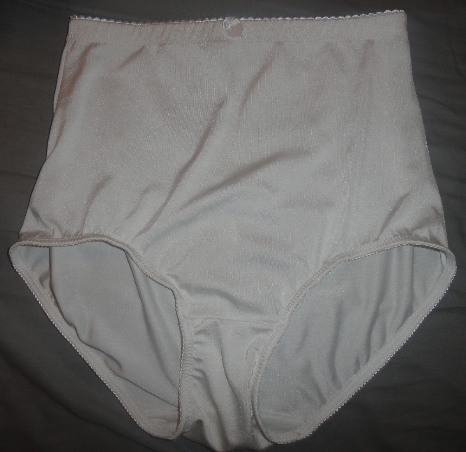 LUCII HIGH WAIST SATIN TUMMY TUCK GRANNY PANTY PANTIES SIZE 3XL WHITE