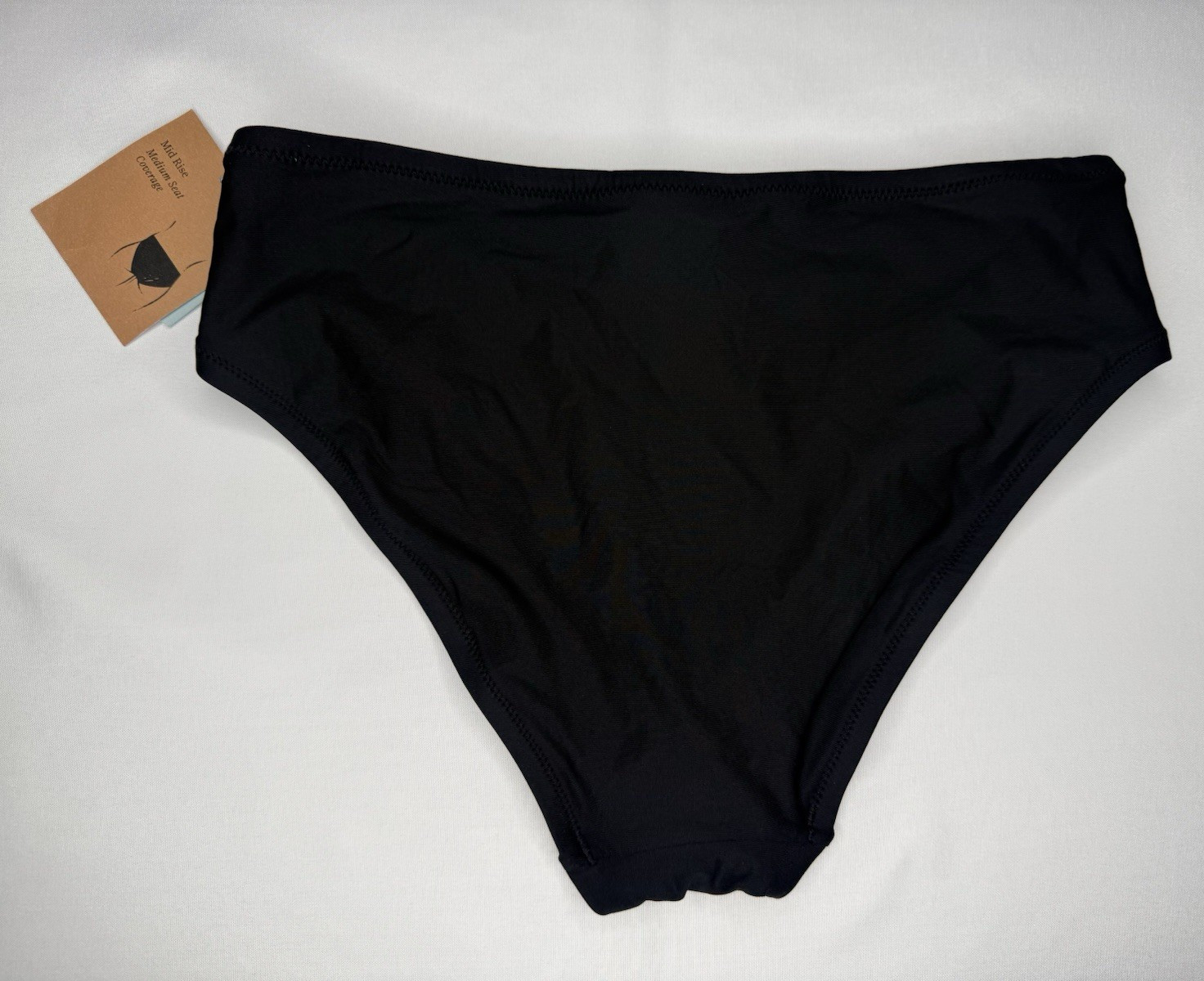 Shade & Shore Women’s Black Solid Bikini Panties, Size S (4-6)