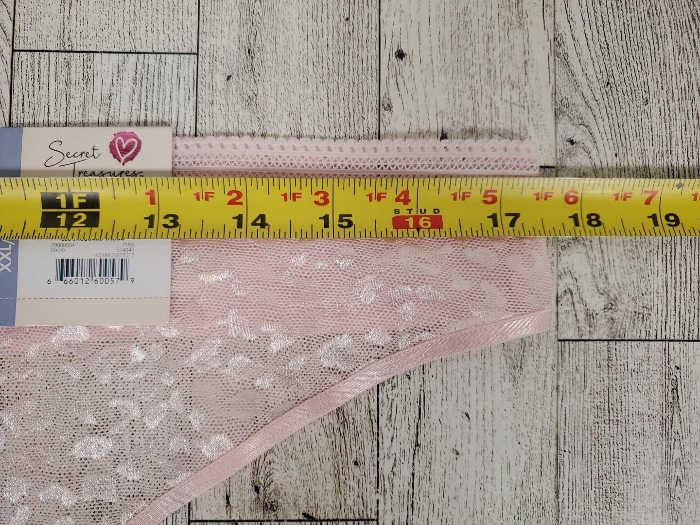 Secret Treasures THONG 2X Sexy Lace Leopard Light Pink Underwear