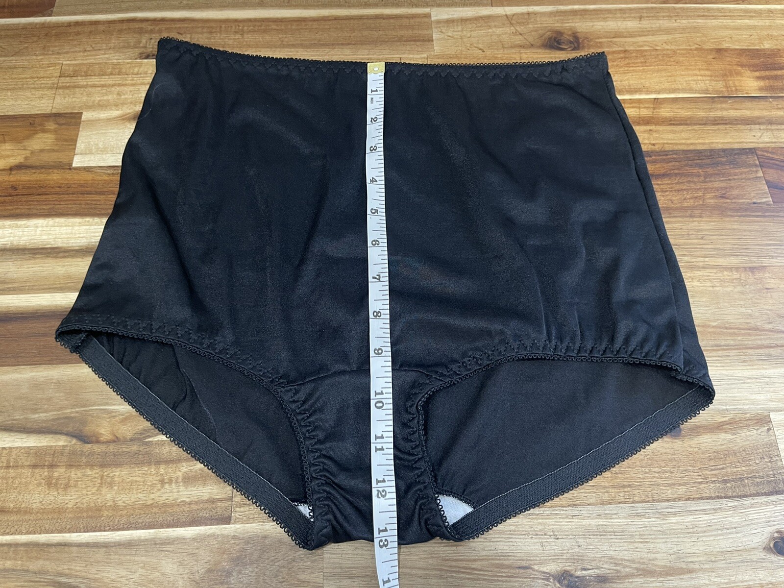✅Vtg ✅Nylon Panties ✅Granny High Waisted ✅Cotton Crotch ✅Black ✅Sz 36 ✅Silky