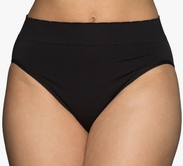 Vanity Fair 13217 Women’s Size 8 XL No Pinch No Show Hi-Cut Brief Panty BLACK