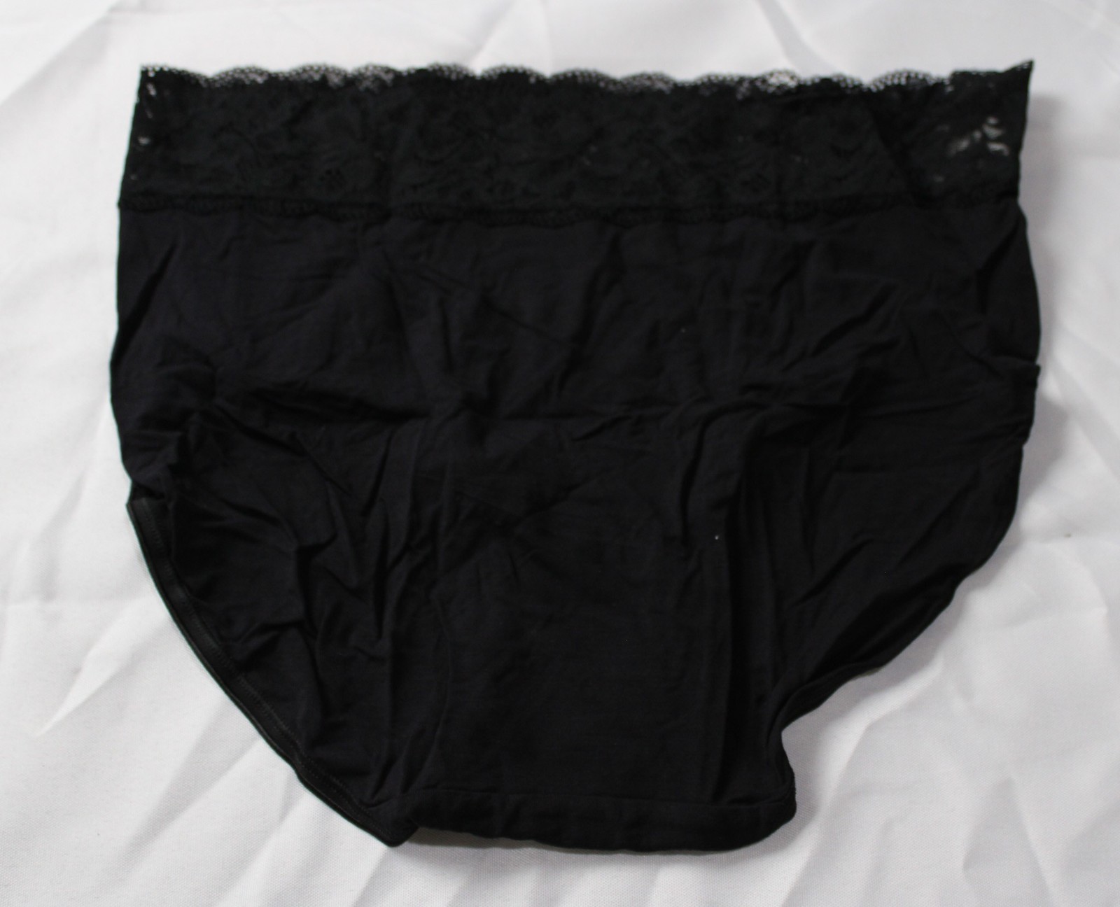 Soma Women’s Super Soft Signature Lace Brief Panty DH3 Black Large NWT