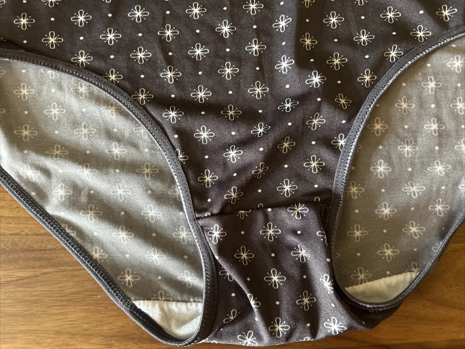 Kathy Ireland Womens Brief Underwear Panties Dark Gray Atomic Design 3X