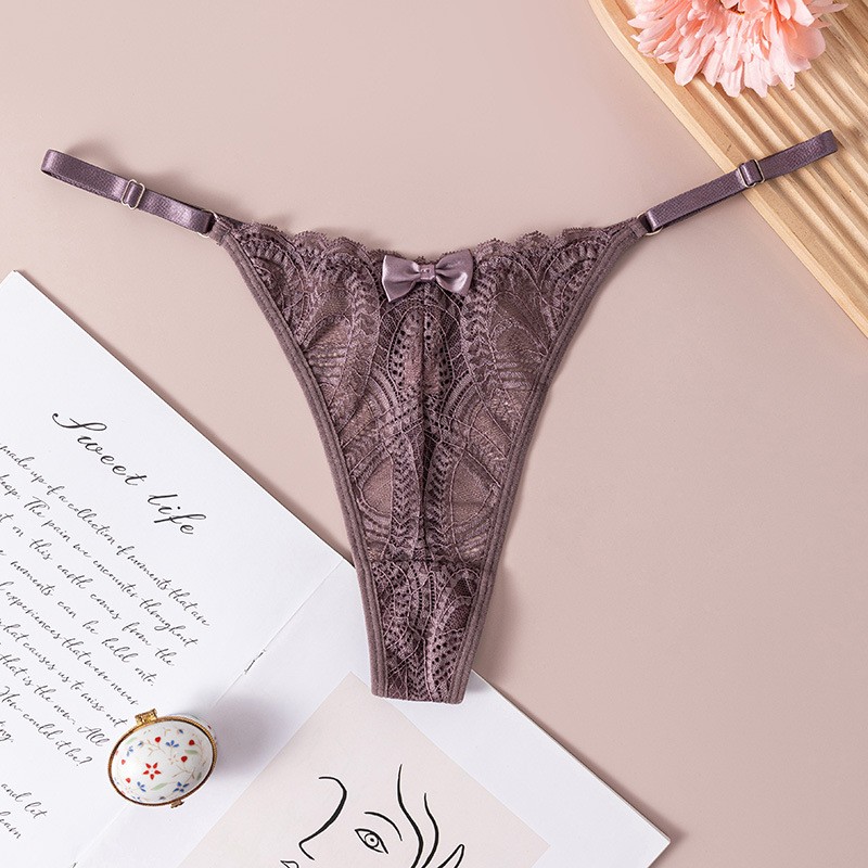 5 Pack Lot Sexy Womens Lace Panties Thongs Underwear See Through Lingeries Brief